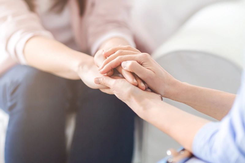 Gespräch mit Angehörigen bei Krebs